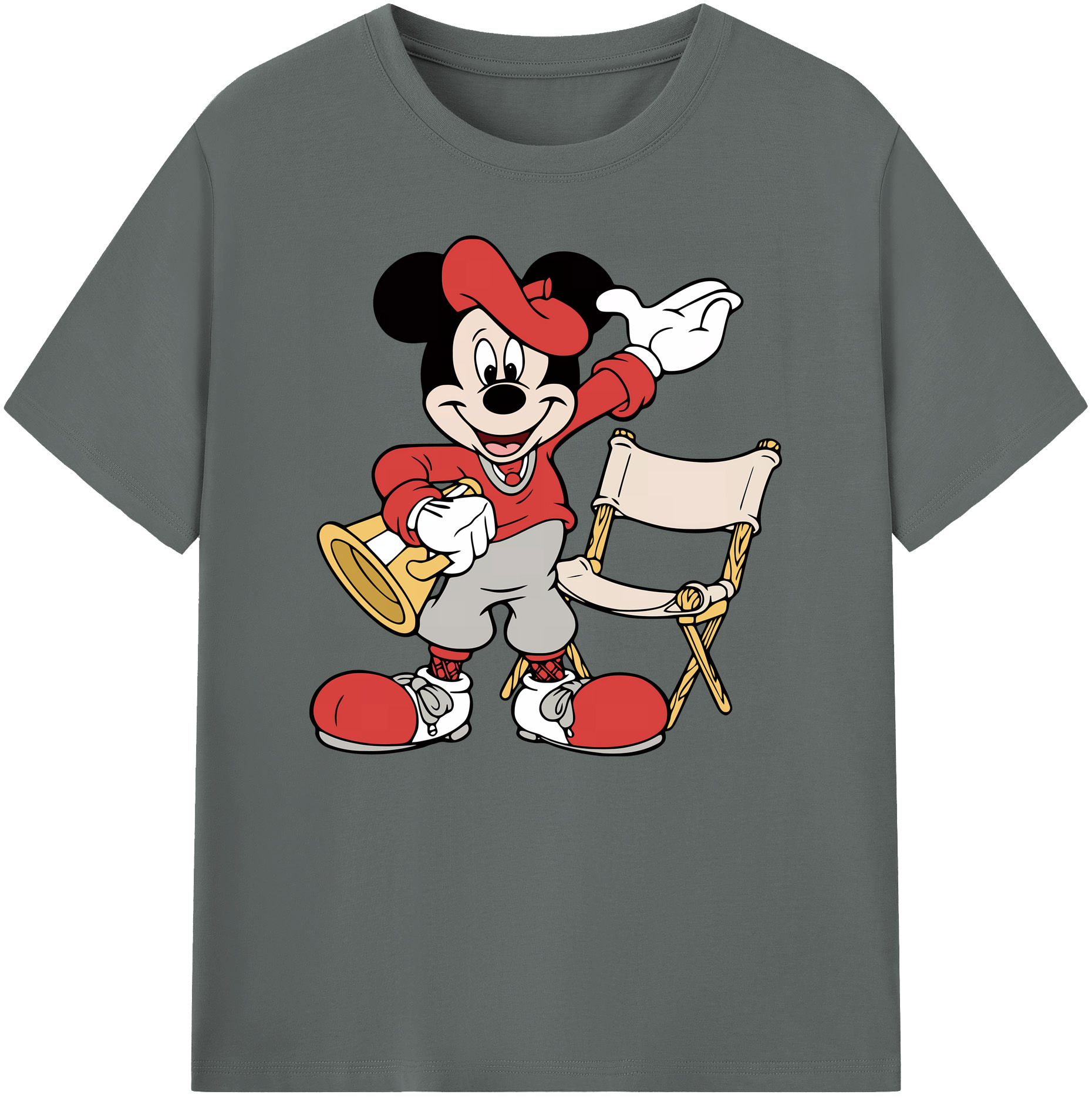 ミッキーマウス Mickey Mouse 綿100％ メンズ半袖Tシャツ｜肌触りやわらか＆通気性